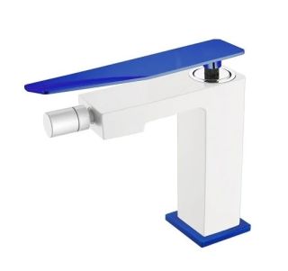 Смеситель для биде Boheme Q 146-WUW.2 белый/синий